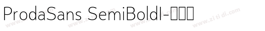 ProdaSans SemiBoldI字体转换